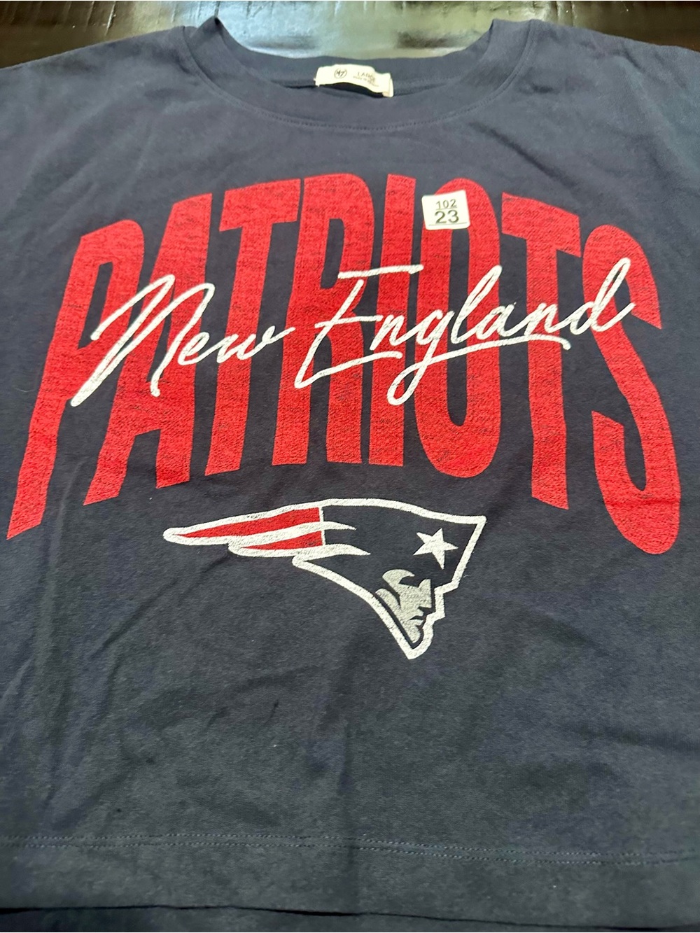 '47 New England Patriots Long Sleeve Women’s Crop Top  L